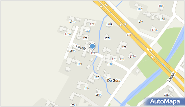 Lasek, Lasek, 171, mapa Lasek