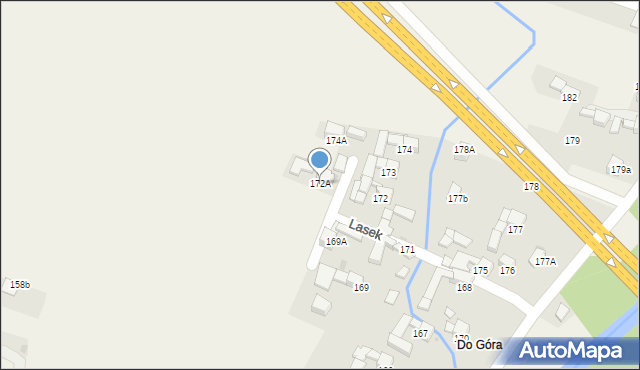 Lasek, Lasek, 172A, mapa Lasek