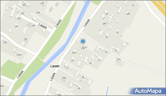 Lasek, Lasek, 23A, mapa Lasek