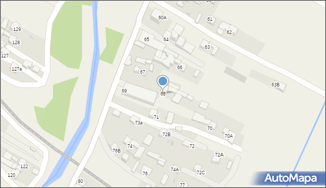 Lasek, Lasek, 68, mapa Lasek