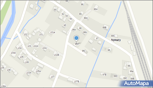 Lasek, Lasek, 96A, mapa Lasek