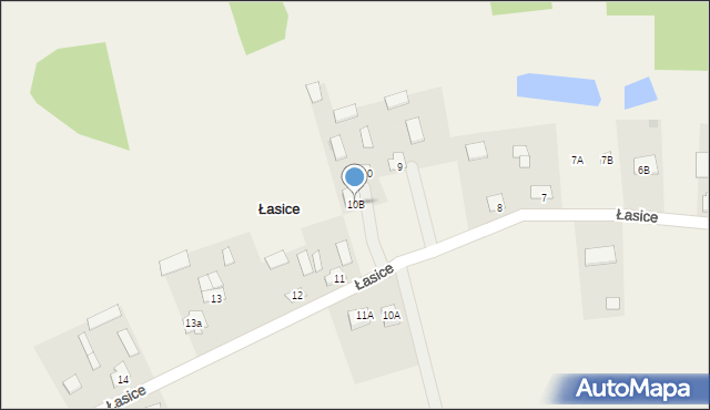 Łasice, Łasice, 10B, mapa Łasice