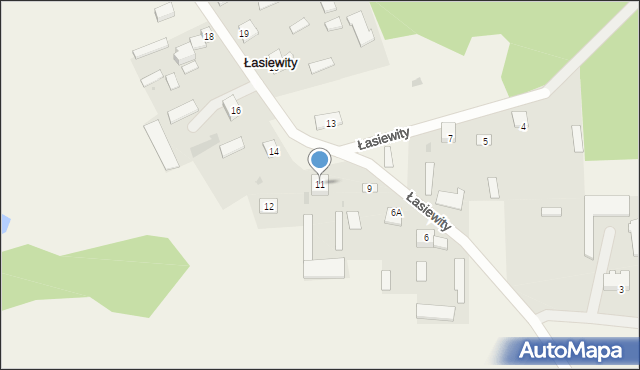 Łasiewity, Łasiewity, 11, mapa Łasiewity