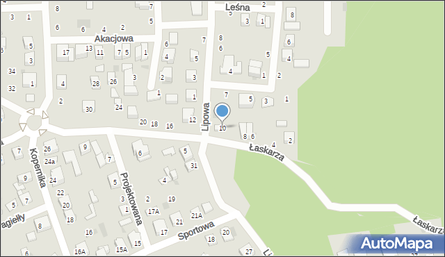 Łaskarzew, Łaskarza, bp., 10, mapa Łaskarzew