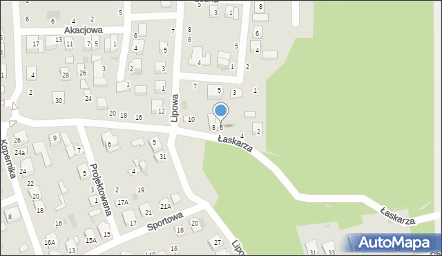 Łaskarzew, Łaskarza, bp., 6, mapa Łaskarzew