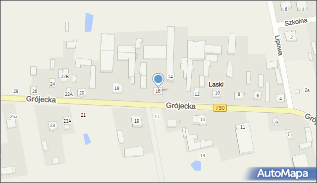 Laski, Laski, 16, mapa Laski
