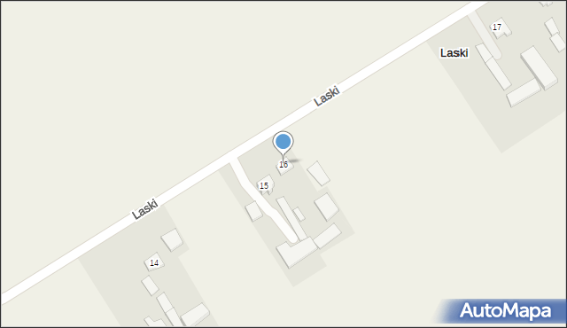 Laski, Laski, 16, mapa Laski