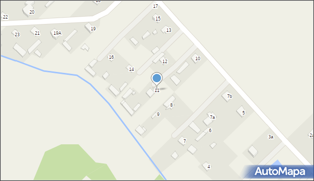 Laski, Laski, 11, mapa Laski
