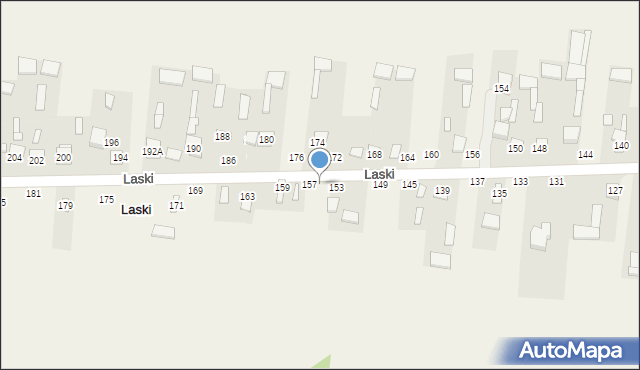 Laski, Laski, 155, mapa Laski