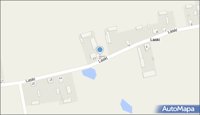 Laski, Laski, 12, mapa Laski