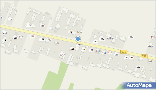 Laski, Laski, 127, mapa Laski