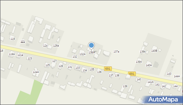 Laski, Laski, 134A, mapa Laski