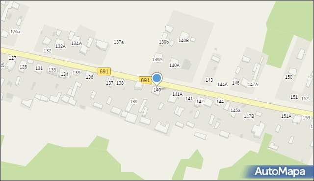 Laski, Laski, 140, mapa Laski