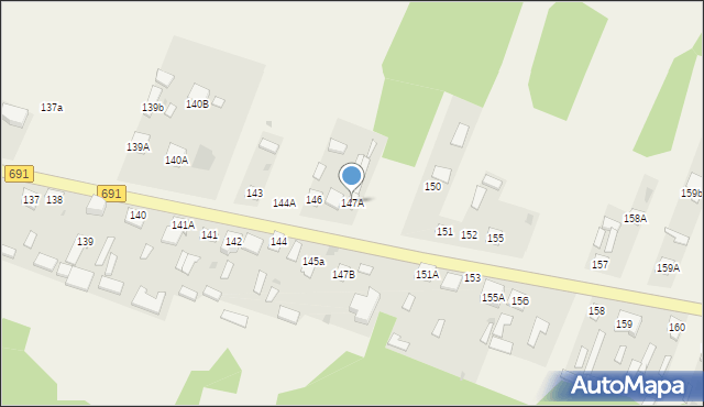 Laski, Laski, 147A, mapa Laski