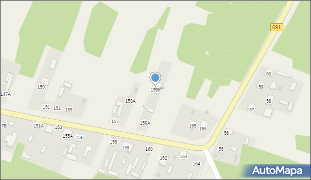 Laski, Laski, 159b, mapa Laski