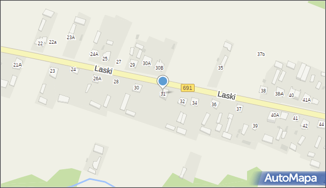 Laski, Laski, 31, mapa Laski