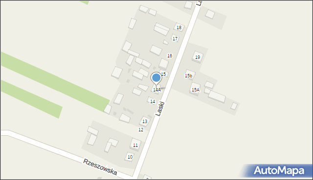 Laski, Laski, 14A, mapa Laski