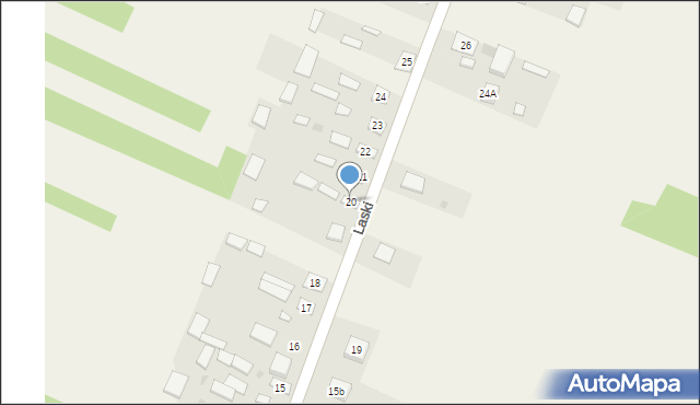 Laski, Laski, 20, mapa Laski