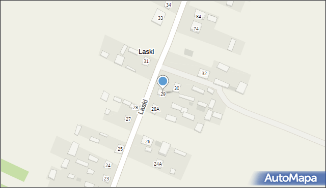 Laski, Laski, 29, mapa Laski