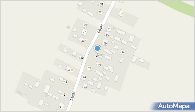 Laski, Laski, 47, mapa Laski
