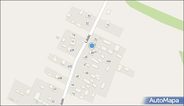 Laski, Laski, 49, mapa Laski
