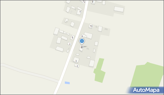 Laski, Laski, 80, mapa Laski