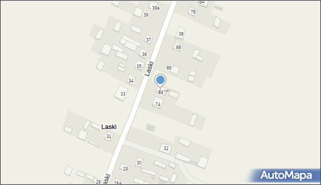 Laski, Laski, 84, mapa Laski