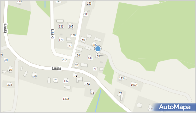 Łaski, Łaski, 68, mapa Łaski
