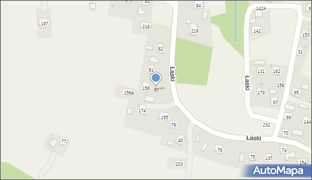 Łaski, Łaski, 80, mapa Łaski