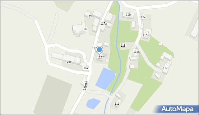 Laski, Laski, 112, mapa Laski