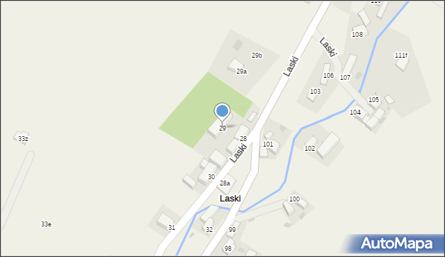 Laski, Laski, 29, mapa Laski