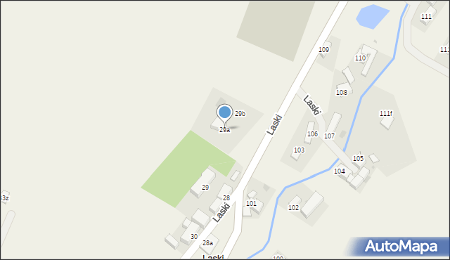 Laski, Laski, 29a, mapa Laski