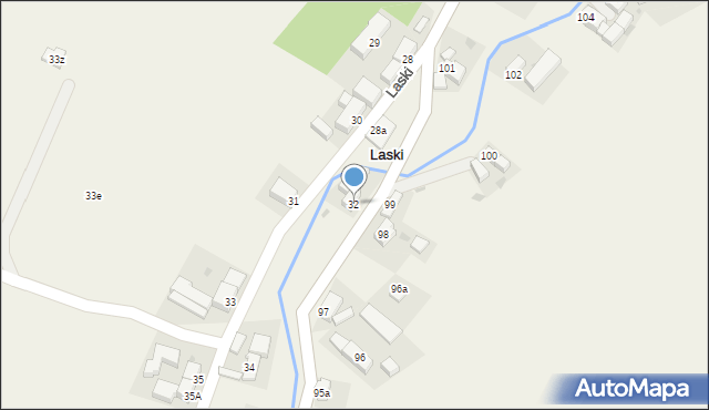 Laski, Laski, 32, mapa Laski