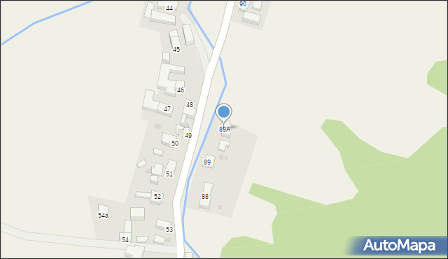Laski, Laski, 89A, mapa Laski