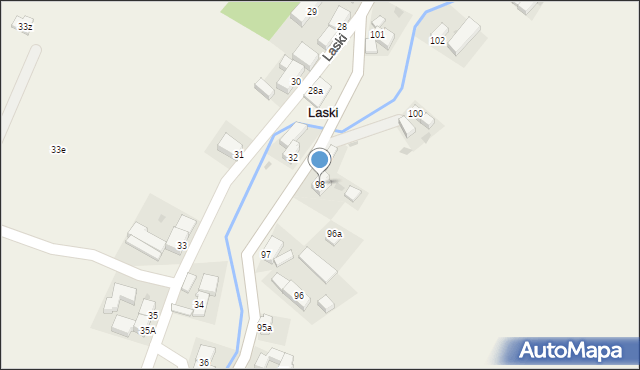Laski, Laski, 98, mapa Laski