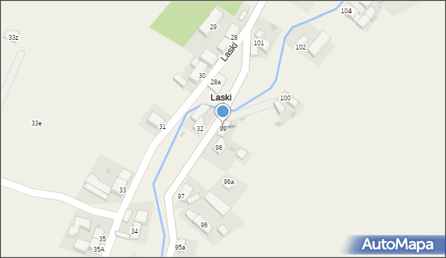 Laski, Laski, 99, mapa Laski