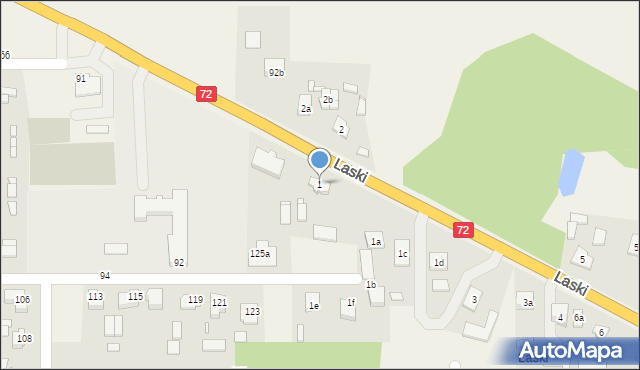 Laski, Laski, 1, mapa Laski
