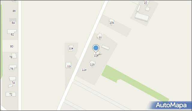 Laski, Laski, 11a, mapa Laski