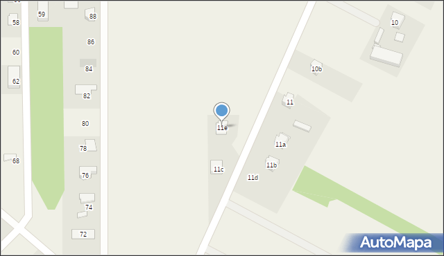 Laski, Laski, 11e, mapa Laski