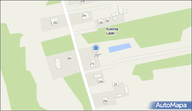 Laski, Laski, 27a, mapa Laski
