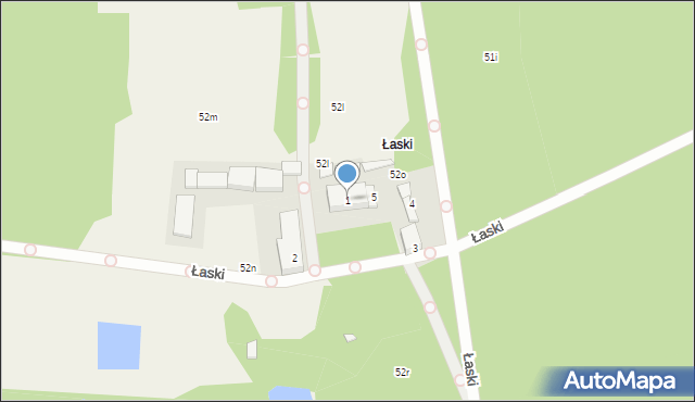 Łaski, Łaski, 1, mapa Łaski