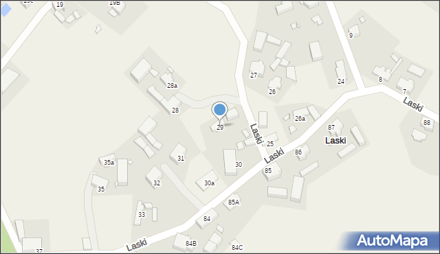 Laski, Laski, 29, mapa Laski