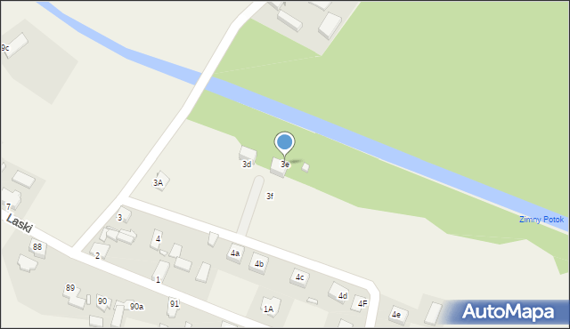Laski, Laski, 3e, mapa Laski