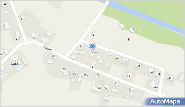 Laski, Laski, 4, mapa Laski