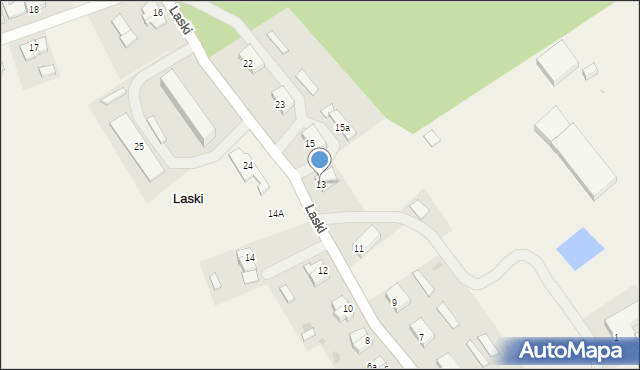 Laski, Laski, 13, mapa Laski