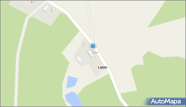 Laski, Laski, 1, mapa Laski