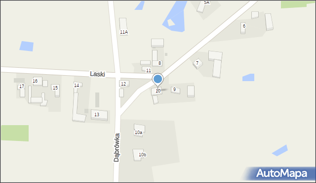 Laski, Laski, 10, mapa Laski