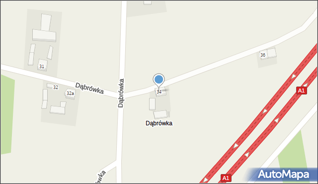 Laski, Laski, 34, mapa Laski