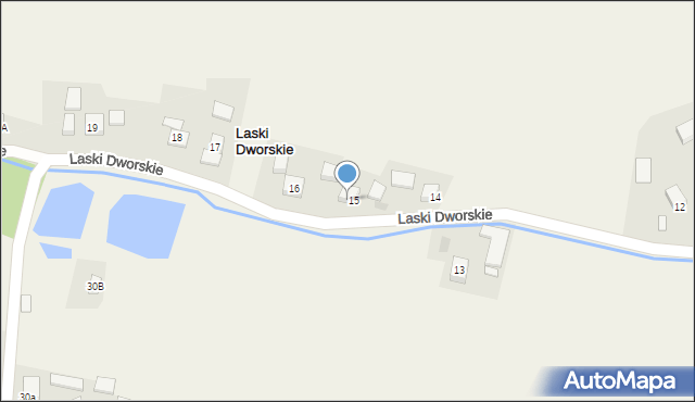 Laski Dworskie, Laski Dworskie, 15A, mapa Laski Dworskie