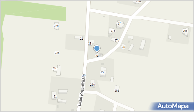 Laski Koszalińskie, Laski Koszalińskie, 24, mapa Laski Koszalińskie